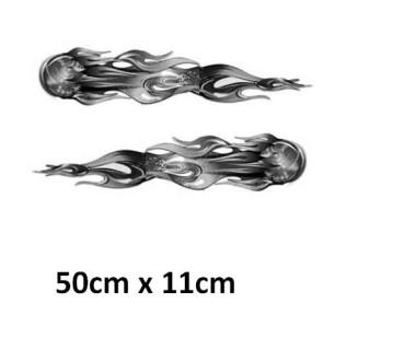 Car sticker - Black Fire, 2pcs.