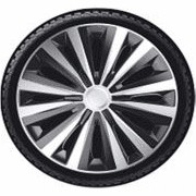 Hubcap set - MULTI SILVER BLACK 15"