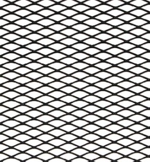 Racing Grill - Medium 6x12 mm - 100x33 cm - Black anodized