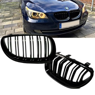 Black Gloss Radiator grill for BMW 5-series E60 (2004-2010) / M-type style