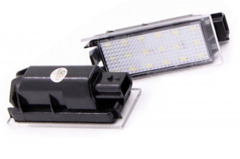 2xLED license plate number holder  - Renault Master (2003-2010)/ Twingo (2007-2014)