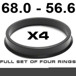 Wheel hub centring ring  68.0mm ->56.6mm