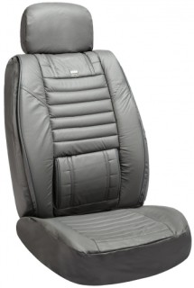 Leather imitation car seat cover set with zippers /black