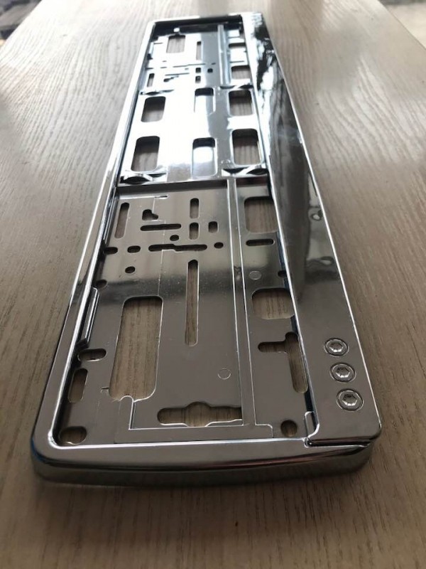 Car Number plate - сhrome plastic