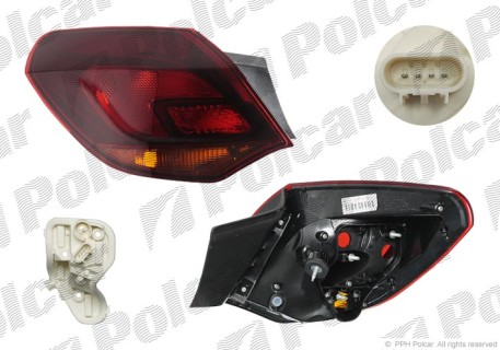 Rear tail light Opel Astra J (2009-), right side