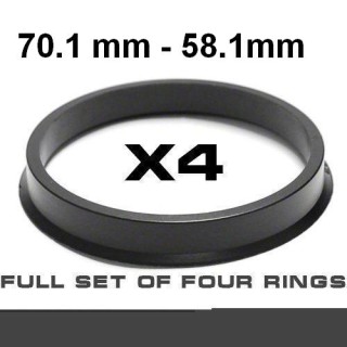 Wheel hub centring ring ⌀70.1mm->⌀58.1mm