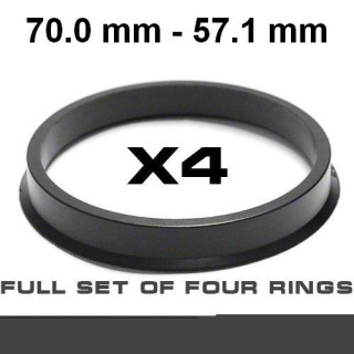 Wheel hub centring ring / ⌀70.0->57.1mm