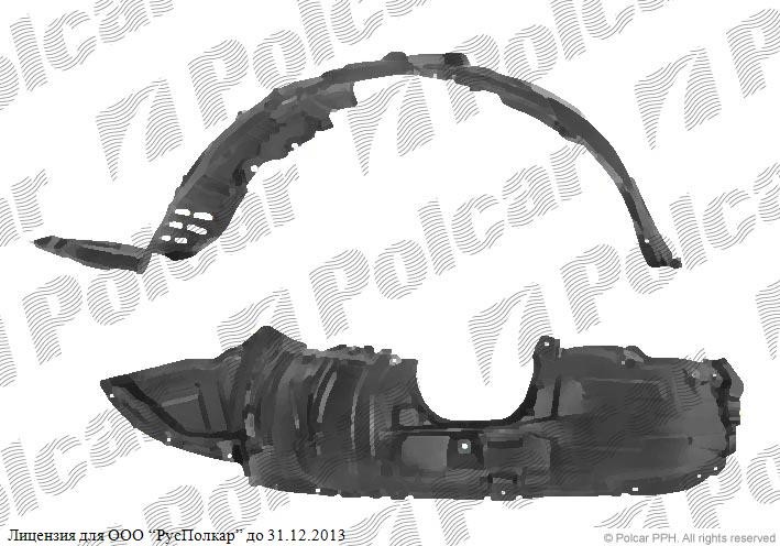 Front inner fender Mazda 5 (2005-2008), right