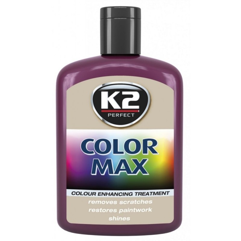Durable car polish (dark red) - K2 COLOR MAX, 200g.  