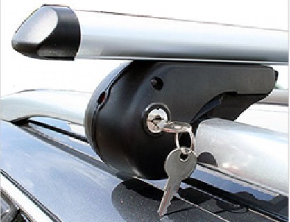 Roof mount (only for cars with railings), universal, 2x135cm, with lock