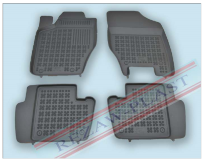 Rubber floor mat set Citroen C4 (2004-2010) with edges