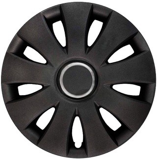 Hubcap set - Aura Black Ring, 14