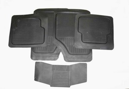 Rubber floor mats set , grey color
