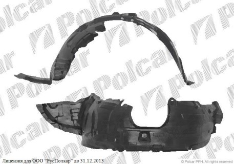 Front inner fender Mazda 3 (2003-2009), left 