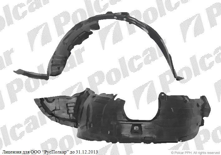 Front inner fender Mazda 3 (2003-2009), left 
