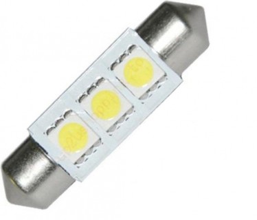 3LED (ERROR FREE) Plate number bulb C5W, 12V, (10x36mm)