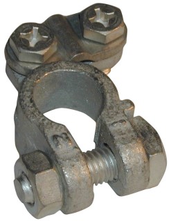 Car battery clamp, (-)
