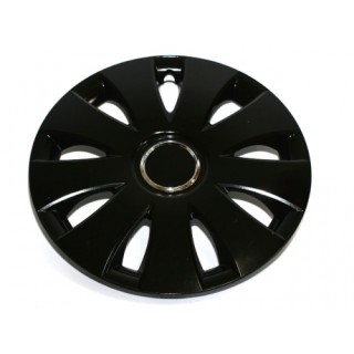 Hubcap set - Aura Black Ring, 15"