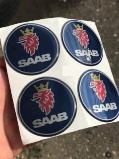 ALLOY WHEEL TRIM CENTRE CAP DECAL LOGO - Saab