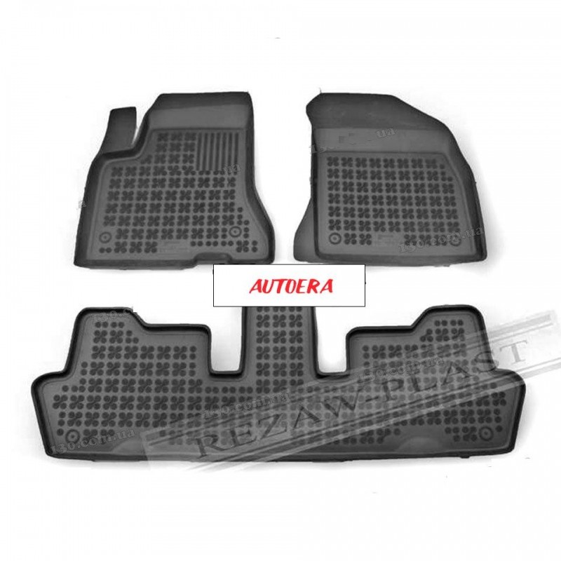 Rubber floor mats set C4 Picasso (2006-2013) with edges