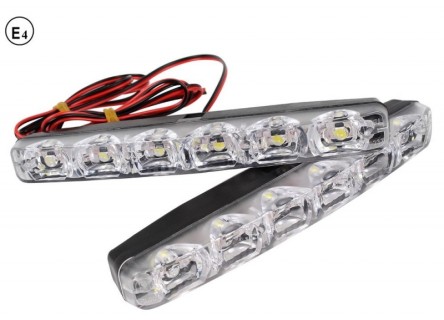 Daytime running lamp set, 6LED, E8 , 12V 