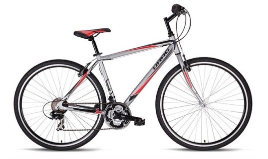 Mens byke Drag Daily 19", red/grey