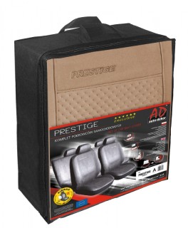 Car seat cover set with zippers ALCANTARA, beige