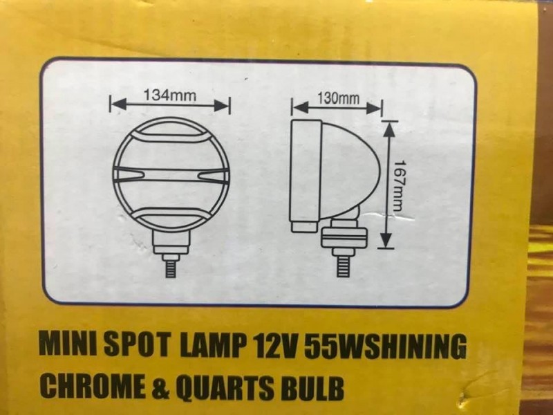 Additonal fog lamp set, 130x167x135mm /blue color glass