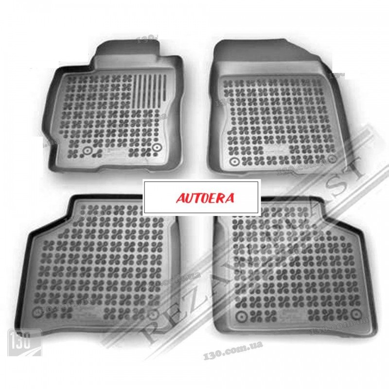 Rubber floor mat set Toyota Prius (2009-2016) with edges