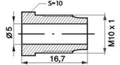 Brake line end (KOREAN AUTO) M10x1mm.
