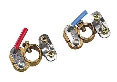 Quick release battery terminals