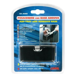 Ash tray with adhesive base