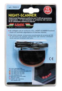Alarm simulator, 5 red leds - Night Scaner, 12V