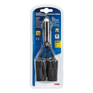 Cord extension with 2plugs, 12V