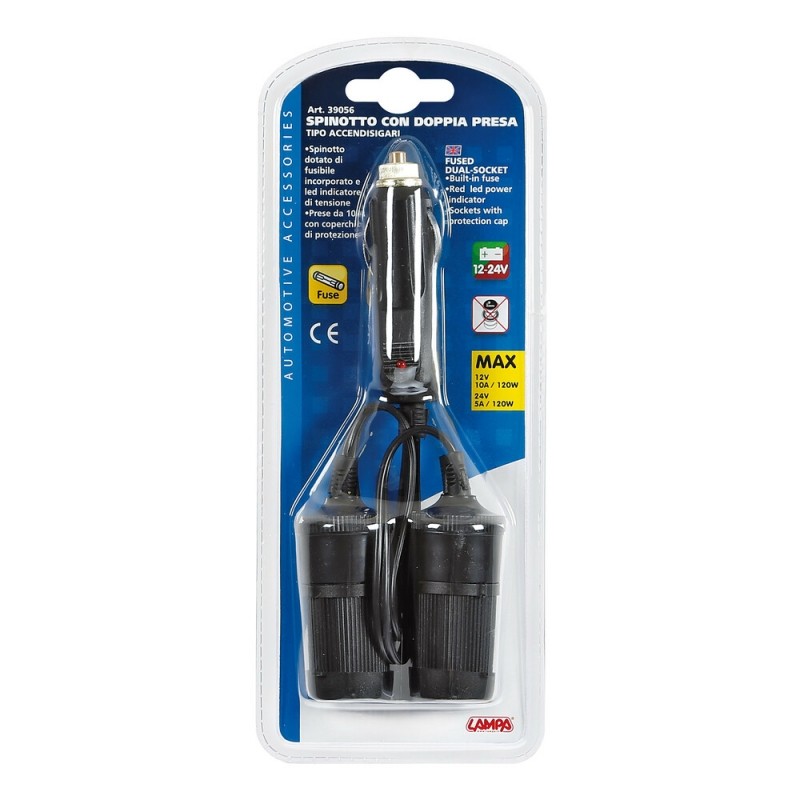Cord extension with 2plugs, 12V