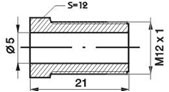 Brake line adapter  M12x1mm.