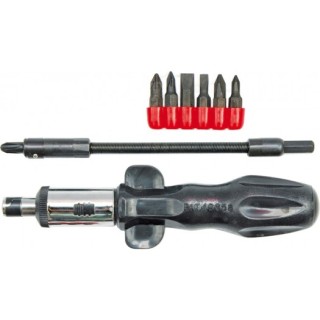 Elastig screwdrivers with adapter set, 7pcs.