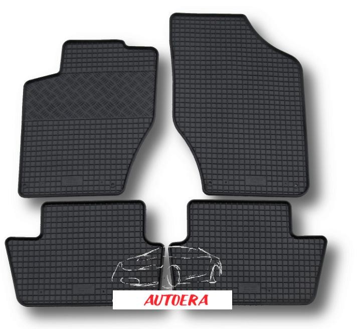 Rubber floor mats set Citroen C4 (2010-2017) /Peugeot 307 (2001-2008); 308 (2007-2014)