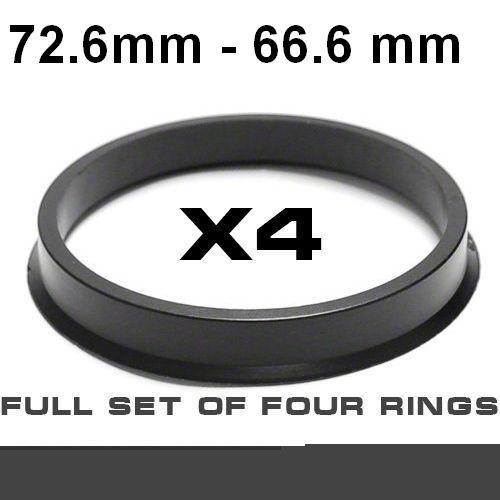 Wheel hub centring ring 72.6mm -> 66.6mm 