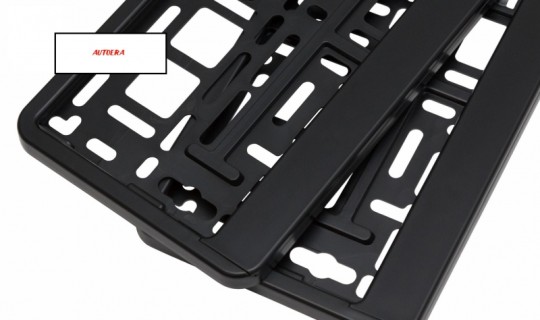 2PCS x Number plate holder, black 