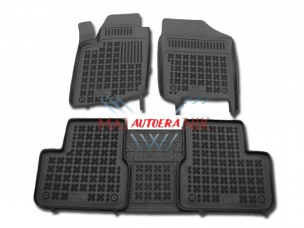 Rubber floor mat  set Peugeot 207 (2006-2014) with edges