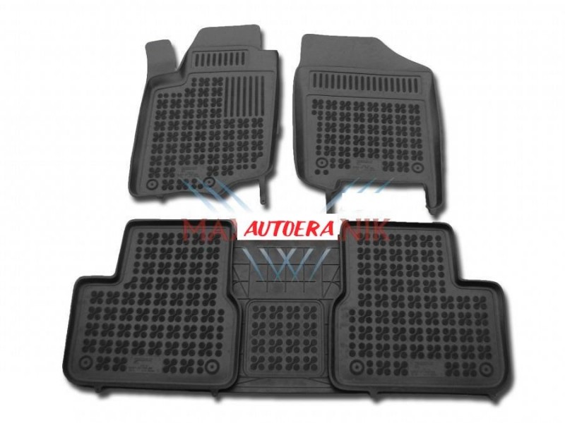 Rubber floor mat  set Peugeot 207 (2006-2014) with edges