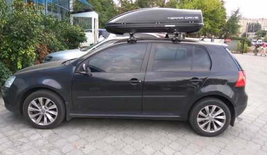 Car roof box - TERRA DRIVE 440, black glass