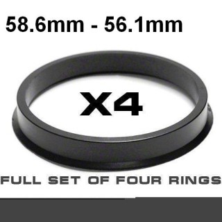 Wheel hub centring ring 58.6mm ->56.1mm