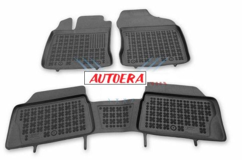 Rubber floor mats set for Lexus CT200h (2011-2019), with edges