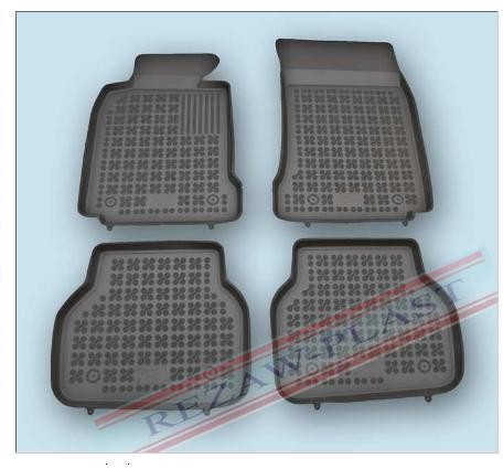 Rubber floor mat set BMW  5-serie E39 (1996-2003), with edges