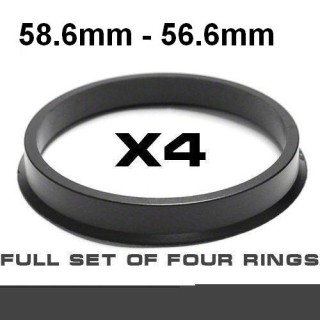 Wheel hub centring ring 58.6mm ->56.6mm