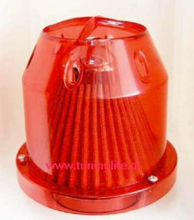 Sport air filter - RED, max. d-74mm