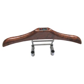 Aluminium coat hanger, wood imitation