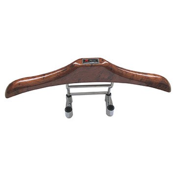 Aluminium coat hanger, wood imitation
